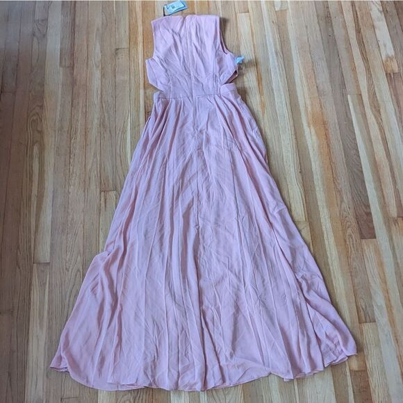 Fame and Partners light blush pink high neck dress with side cutouts NWT - Picture 5 of 7